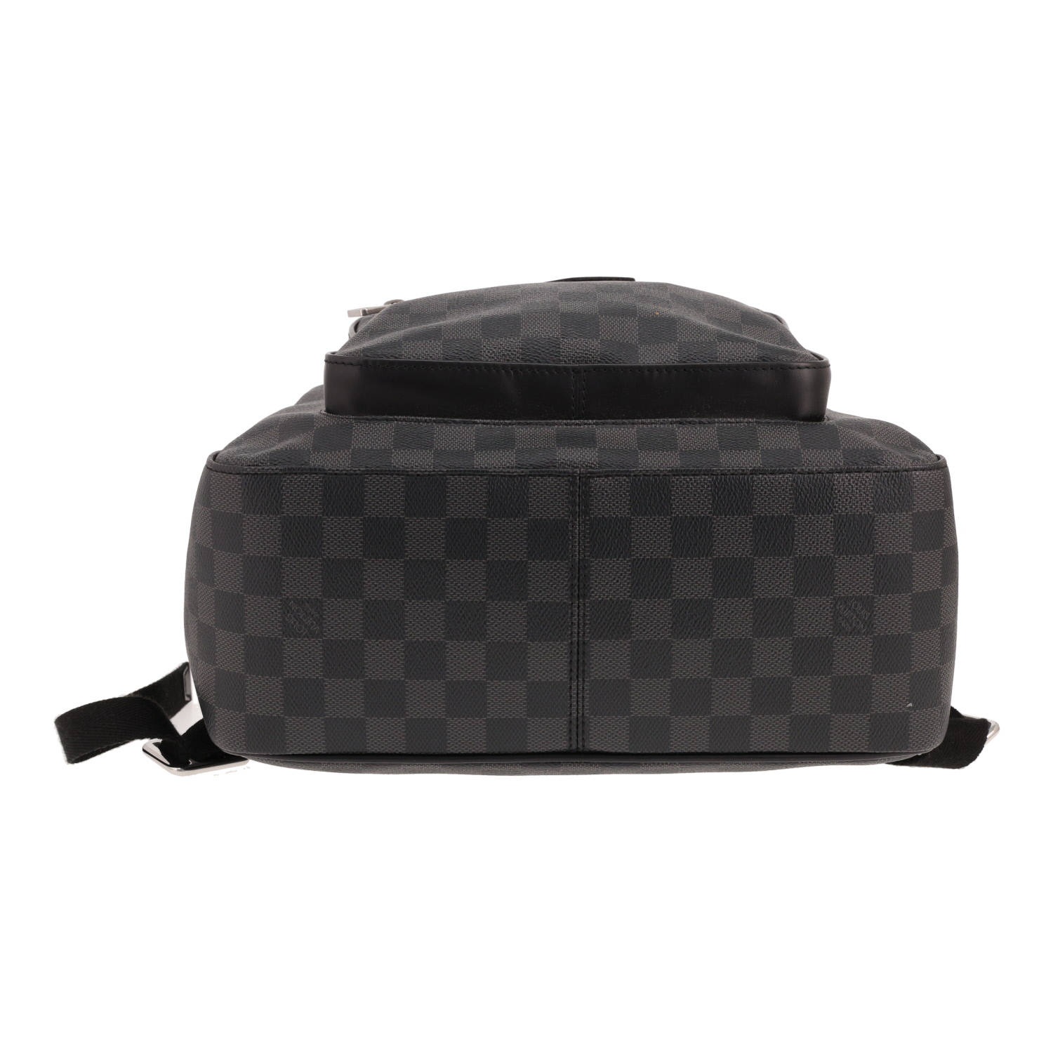 Mochila Louis Vuitton «Josh» de lona Damier gris Graphite y piel Noir - Detail D1