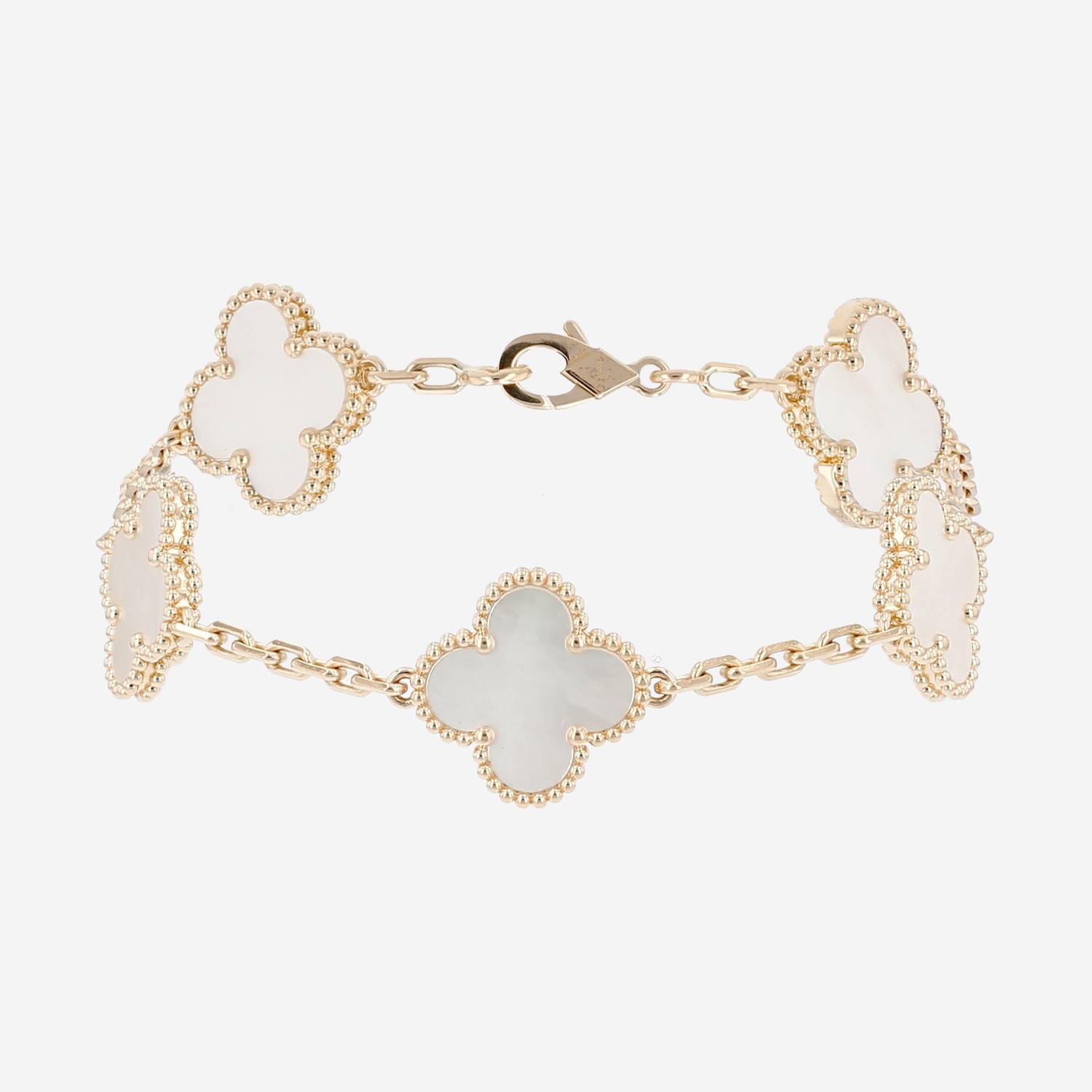 Bracelet Van Cleef Arpels Vintage Alhambra en or jaune et nacre