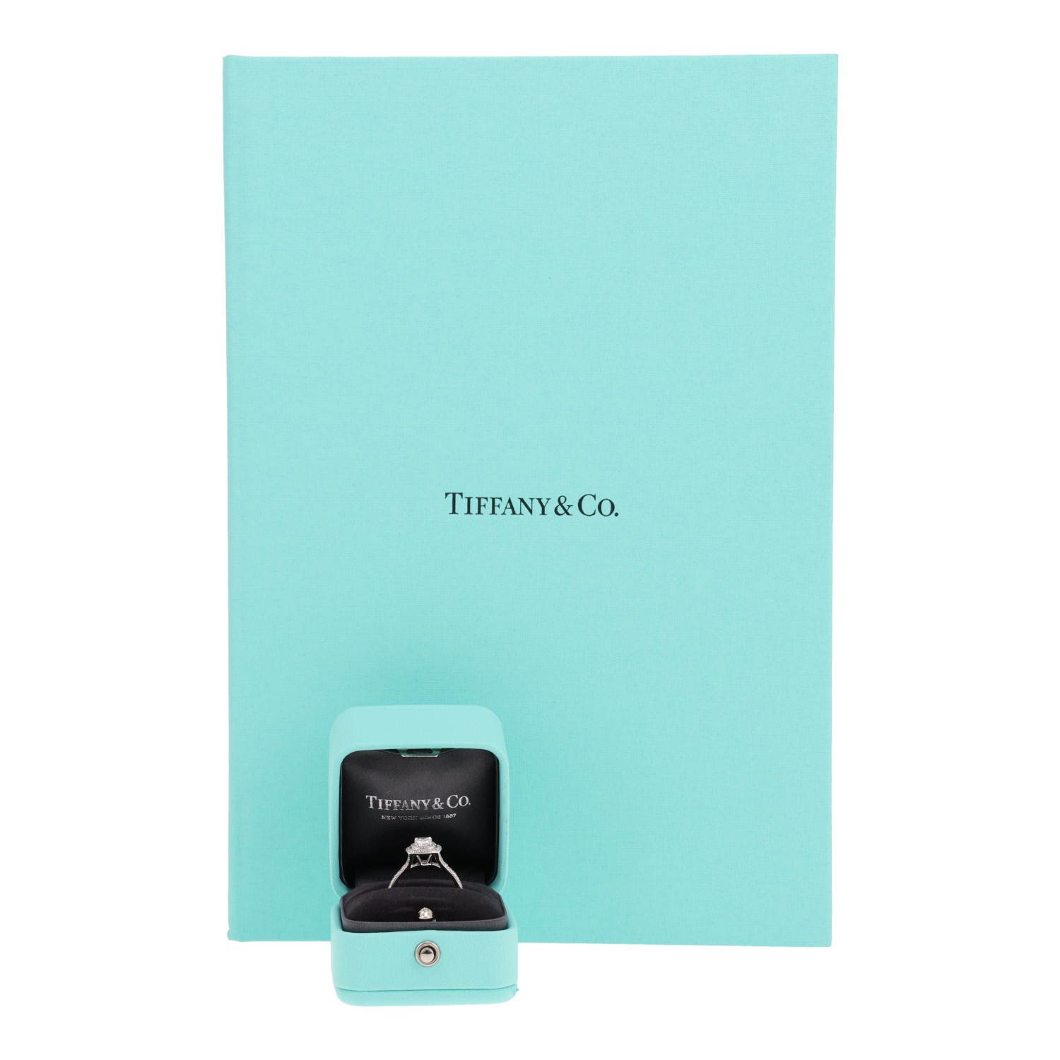 Bague Tiffany Co Soleste en platine et diamants - Detail D2