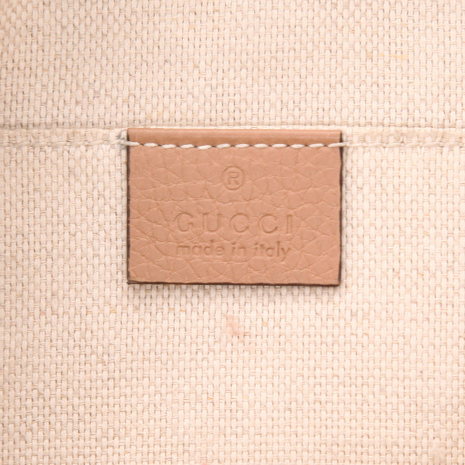 Sac bandoulière Gucci  Soho Disco en cuir beige - Detail D2