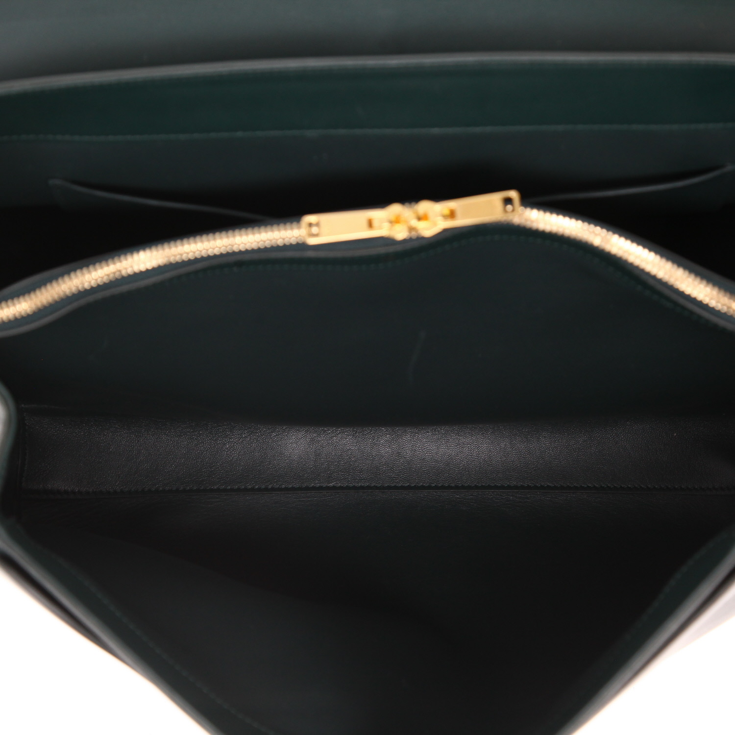 Celine 16 handbag in green leather - Detail D4