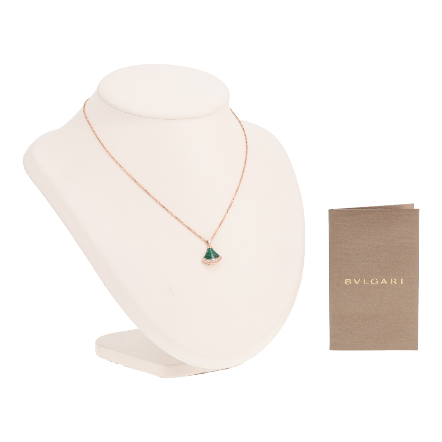 Collana Bulgari Diva's Dream in oro rosa, diamanti e Malachite - Detail D2