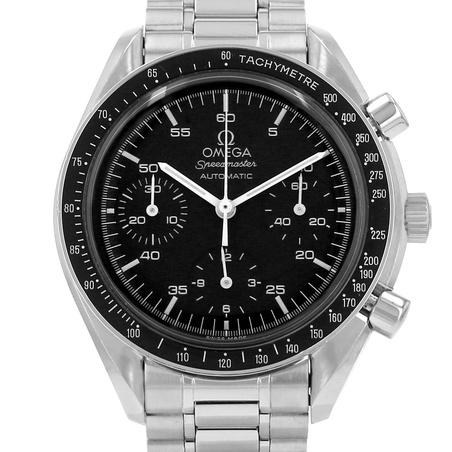 Montre Omega Speedmaster Automatic en acier Vers 1990 Montre Omega Speedmaster Automatic en acier Vers 1990