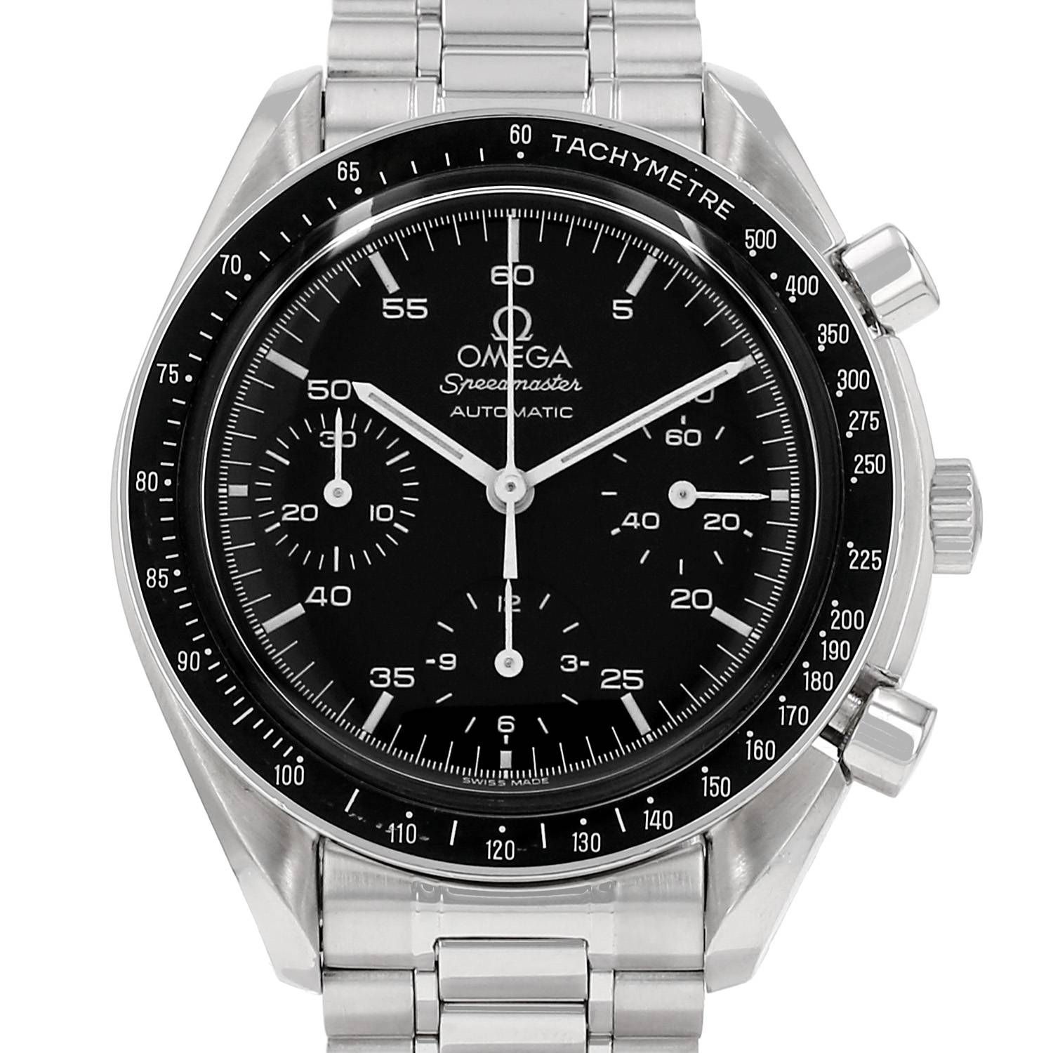Montre Omega Speedmaster en acier Ref: Omega - 1750032 Vers 1990 Montre Omega Speedmaster en acier Ref: Omega - 1750032 Vers 1990