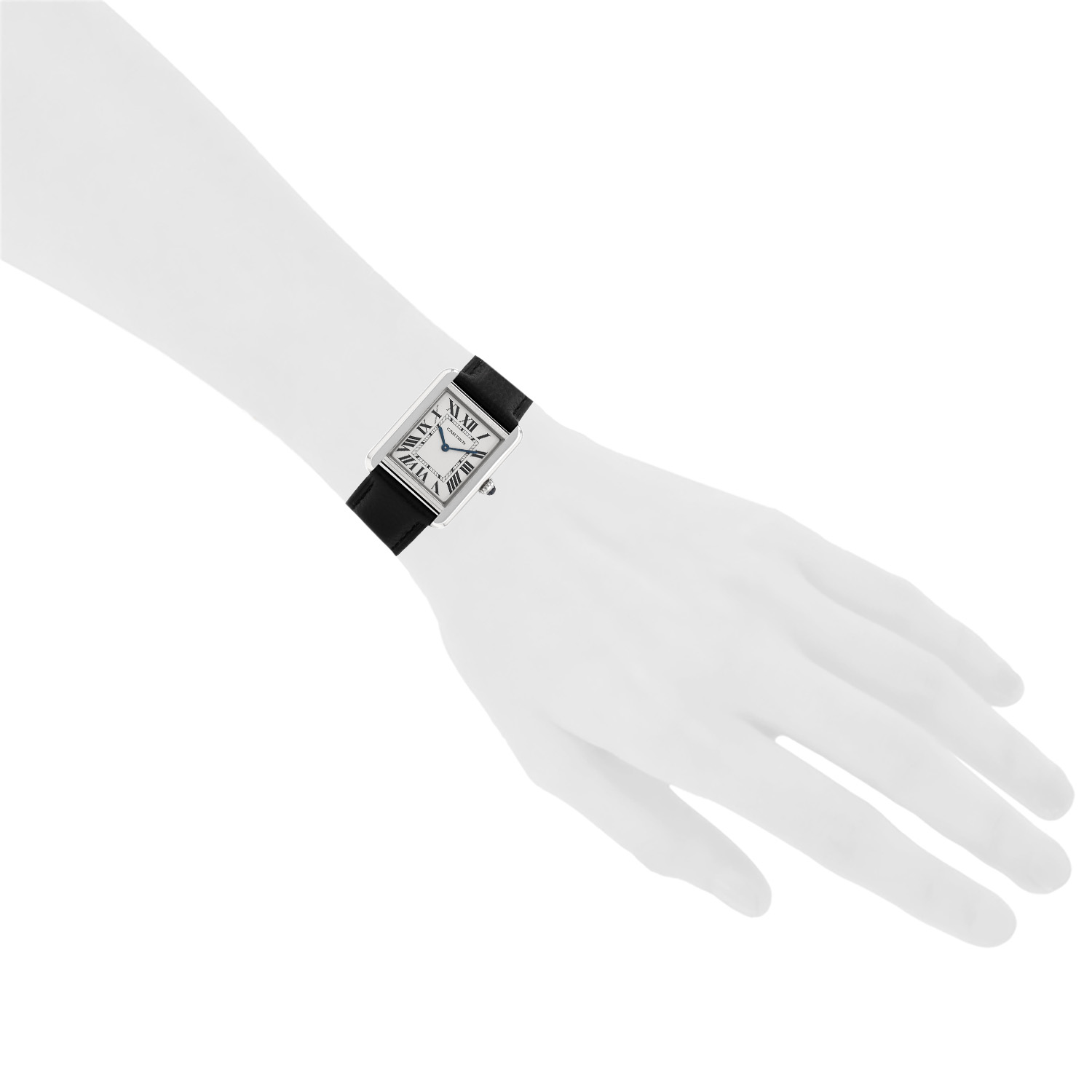 Reloj Cartier Tank Solo, modelo pequeño, de acero. Ref.: Cartier - 3170. Alrededor de 2019 - Detail D1