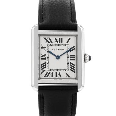 Reloj Cartier Tank Solo, modelo pequeño, de acero. Ref.: Cartier - 3170. Alrededor de 2019