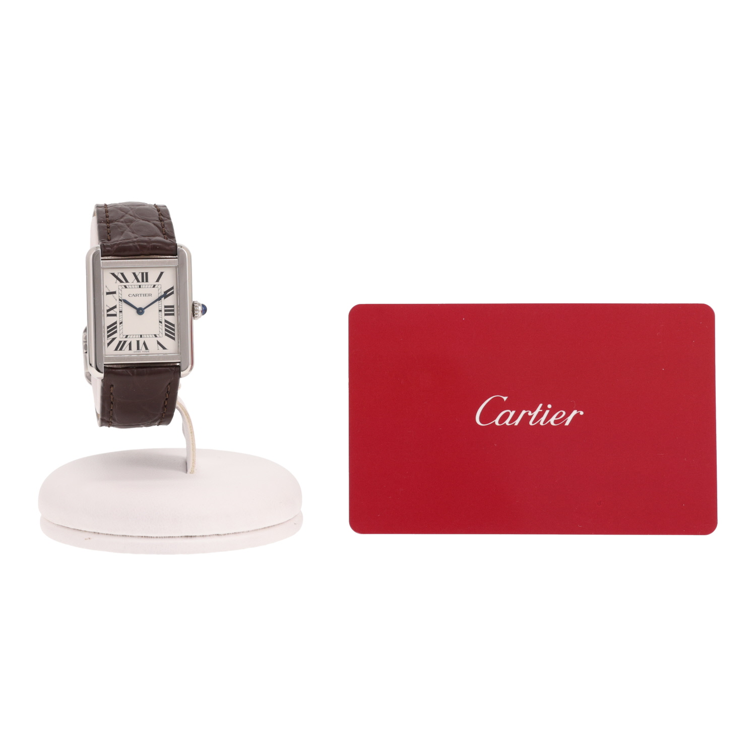 Cartier Tank Solo small model watch in steel, Ref: Cartier - 3170, circa 2020 - Detail D2