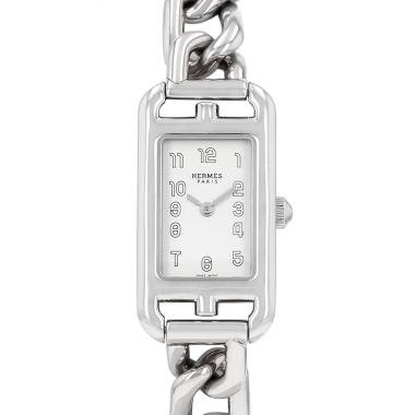 Orologio Hermès Nantucket, modello piccolo, in acciaio, cod. Hermès - NA2.110, intorno al 2020