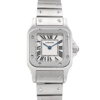 Reloj Cartier Santos Galbée, modelo pequeño, de acero. Ref.: Cartier - 1565. Hacia el año 2000