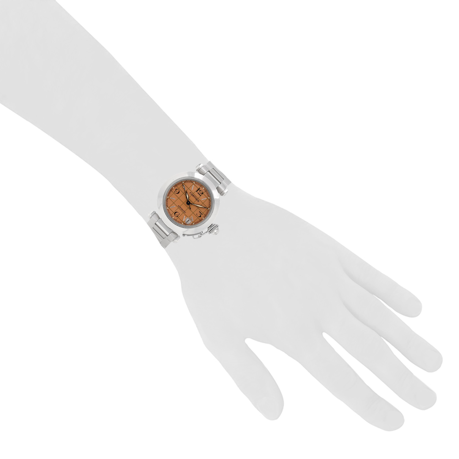 Cartier Pasha watch in steel, Ref: Cartier - 2324  Circa 2000 - Detail D1