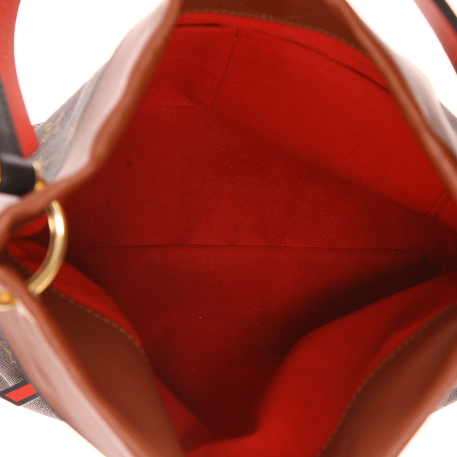 Bolso Louis Vuitton «Tuileries» de lona Monogram marrón y piel marrón - Detail D3