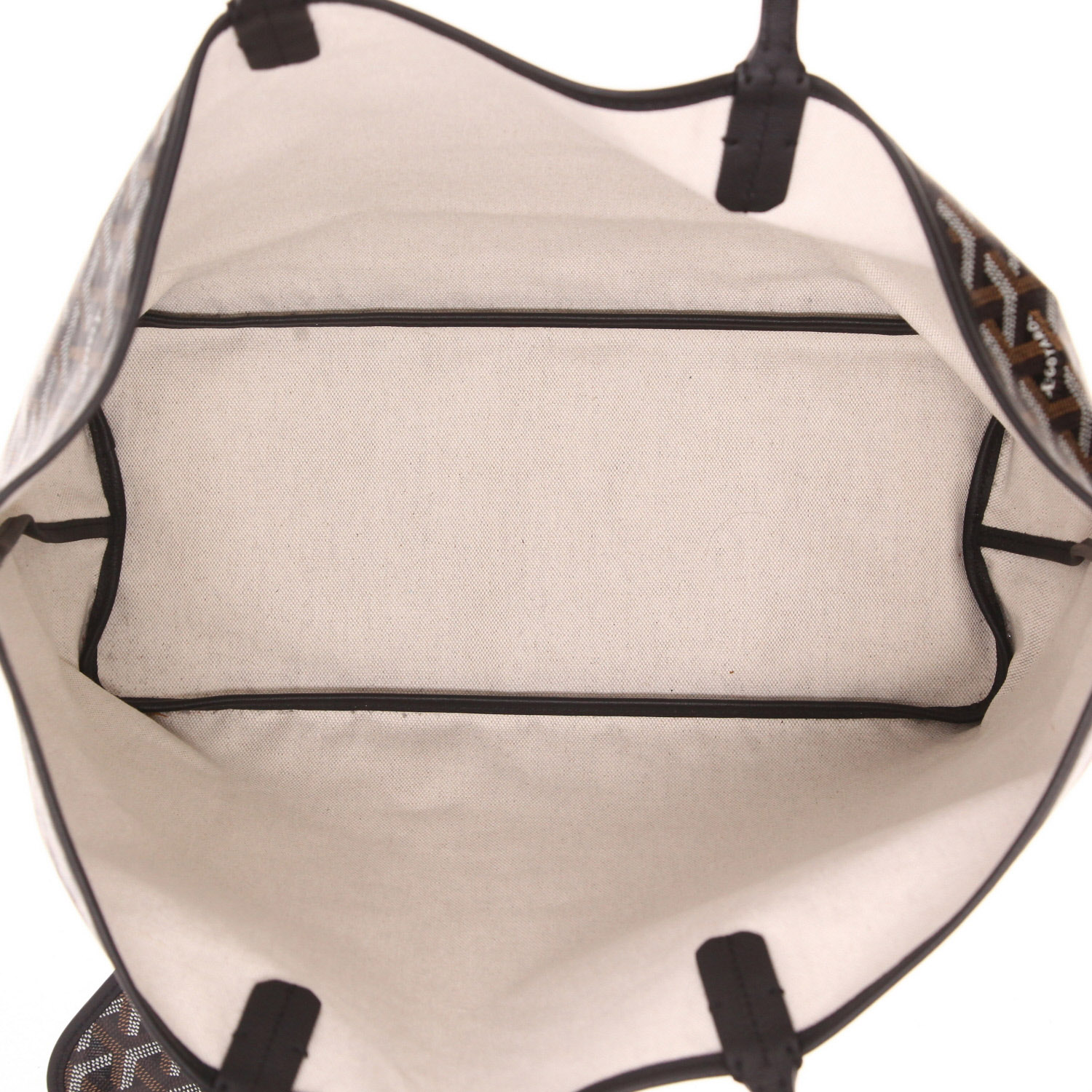 Borsa shopping Goyard Saint-Louis, modello piccolo, in tela Goyardine nera e pelle nera - Detail D3