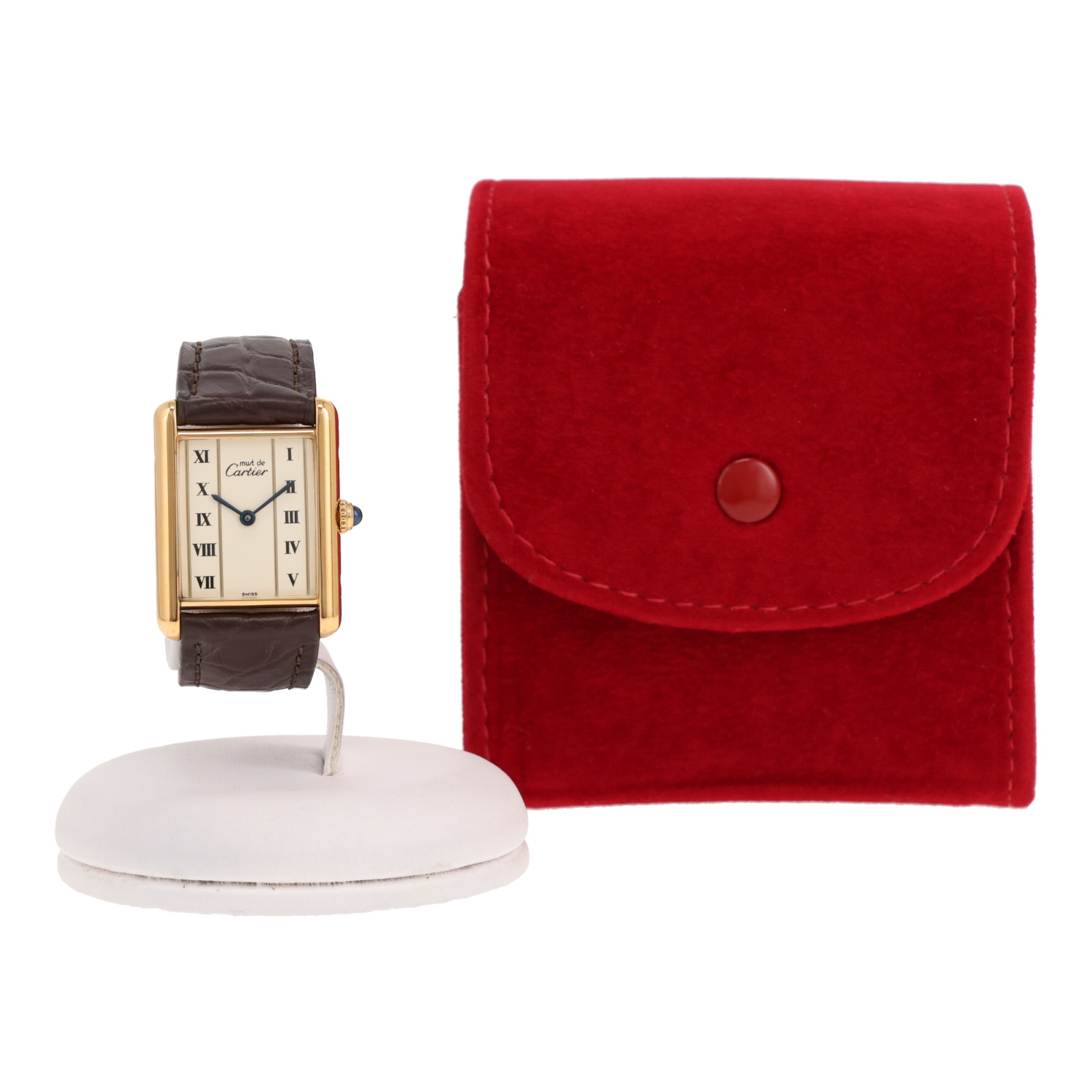 Montre Cartier Tank Must en vermeil Ref: Cartier - 681006  Vers 1990