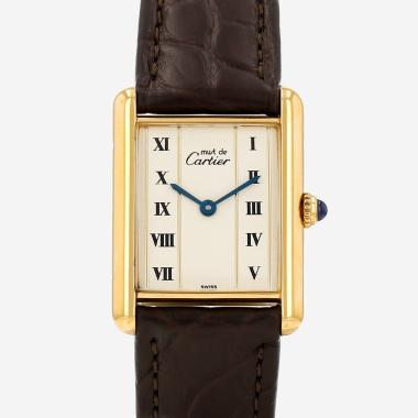 Montre Cartier Tank Must en vermeil Ref: Cartier - 681006  Vers 1990