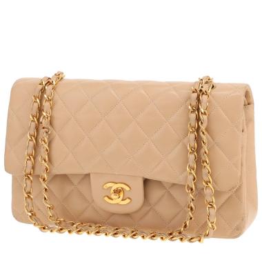 Borsa Chanel  Timeless Classic in pelle trapuntata beige