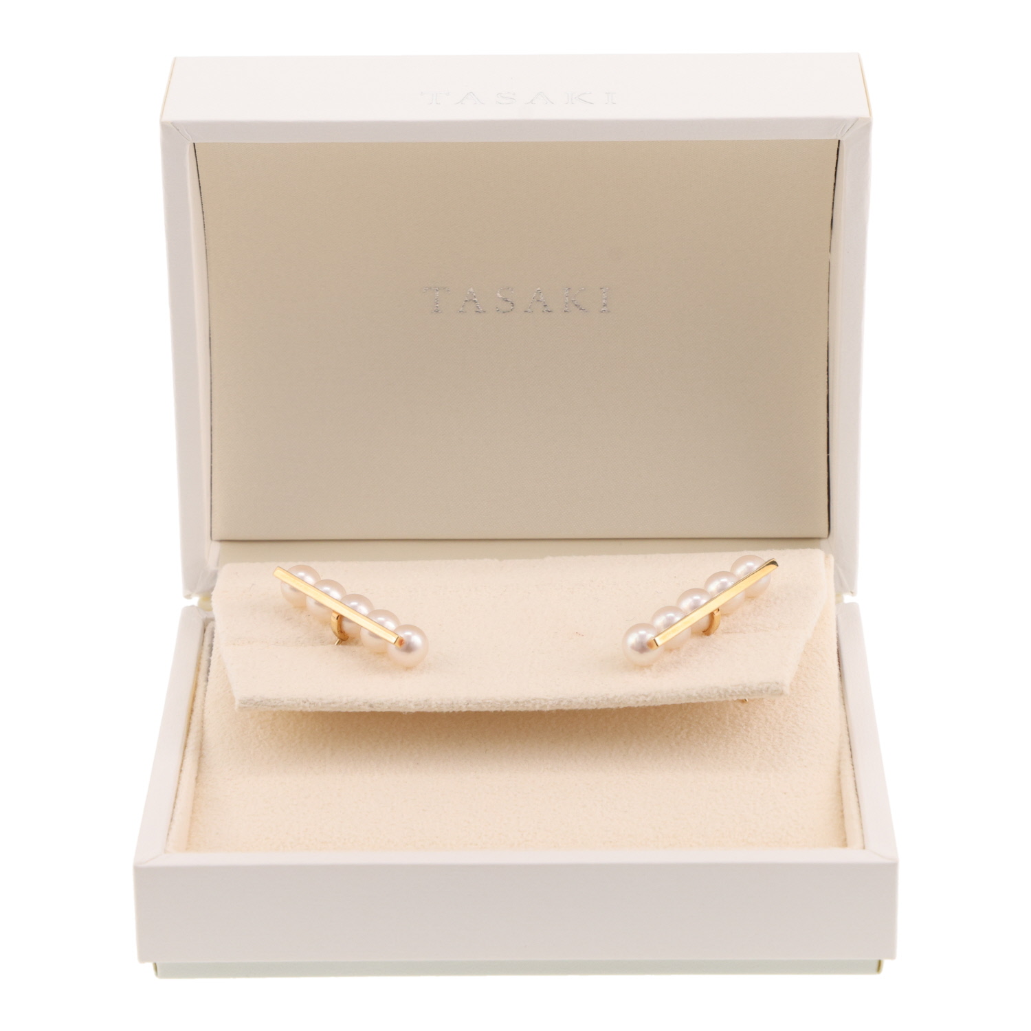 A pair of Tasaki Balance Plus earrings in yellow gold and cultured pearls - Detail D2