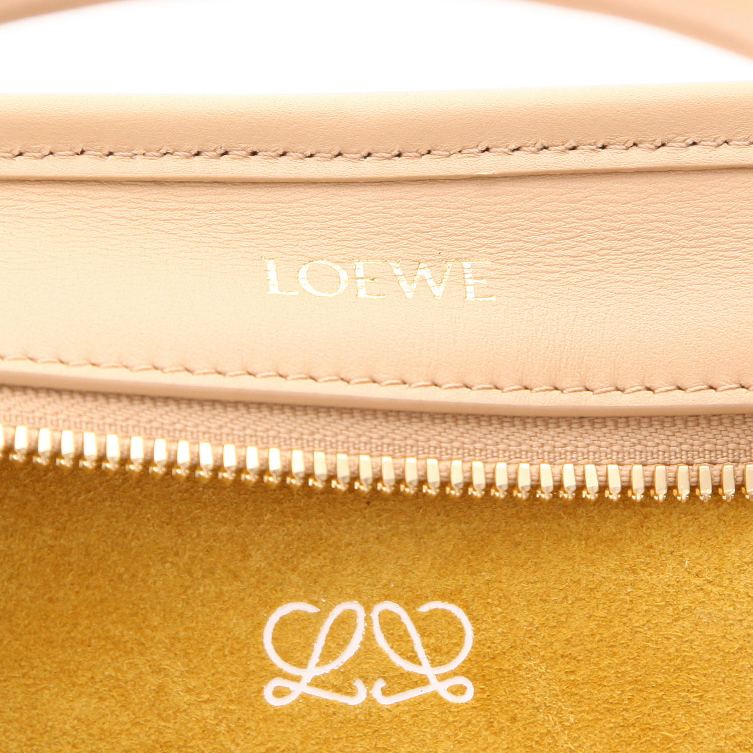 Borsa Loewe  Amazona in pelle beige - Detail D2