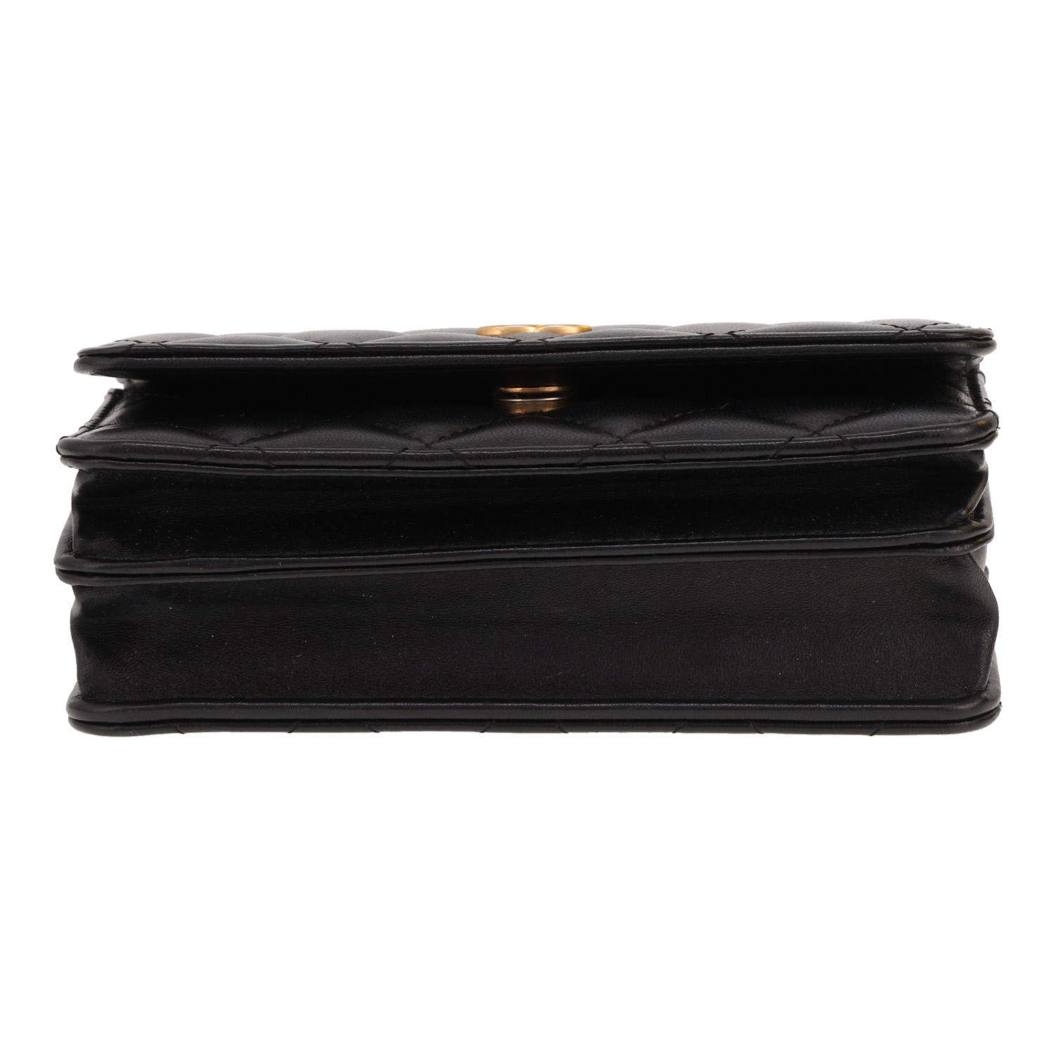 Chanel shoulder bag – ‘Wallet on Chain’ small model in black leather - Detail D1