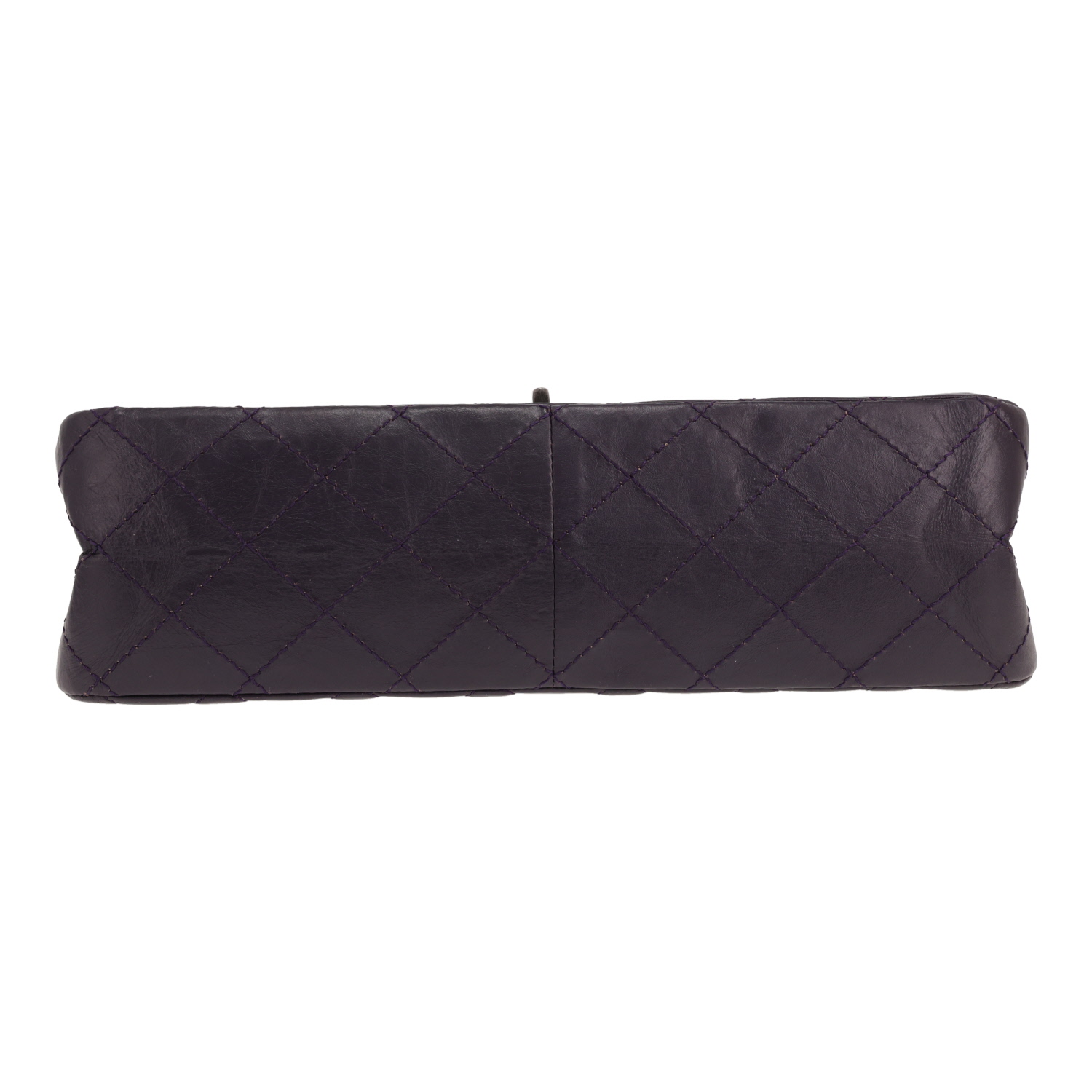 Borsa a tracolla Chanel 2.55 in pelle trapuntata viola - Detail D1