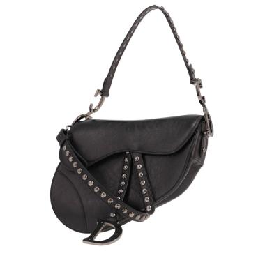 Borsa Dior Saddle in pelle nera