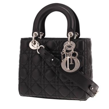 Sac à main Dior  My ABCDIOR petit modèle  en cuir cannage noir