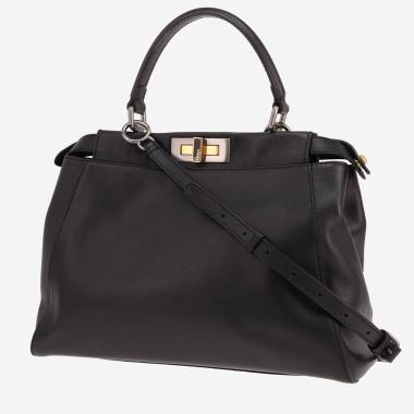 Sac à main Fendi  Peekaboo en cuir noir
