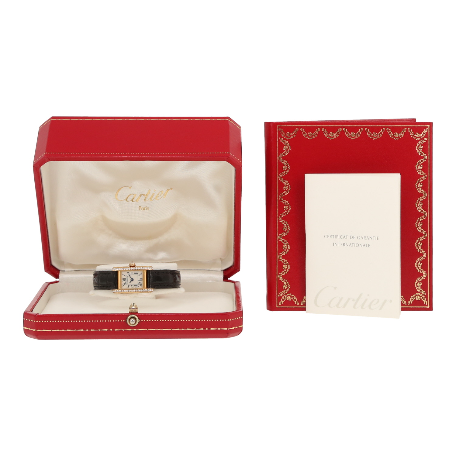 Montre Cartier Mini Tank en or jaune Ref: Cartier - 13601  Vers 1998