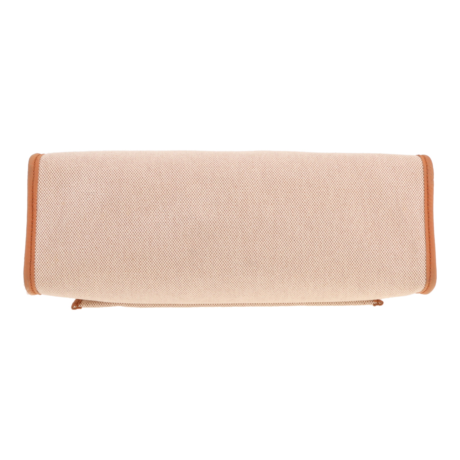 Bolso Hermès «Herbag» de lona beige y piel de vaca «Hunter» - Detail D1