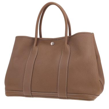 Hermès ‘Garden’ handbag in Étoupe leather