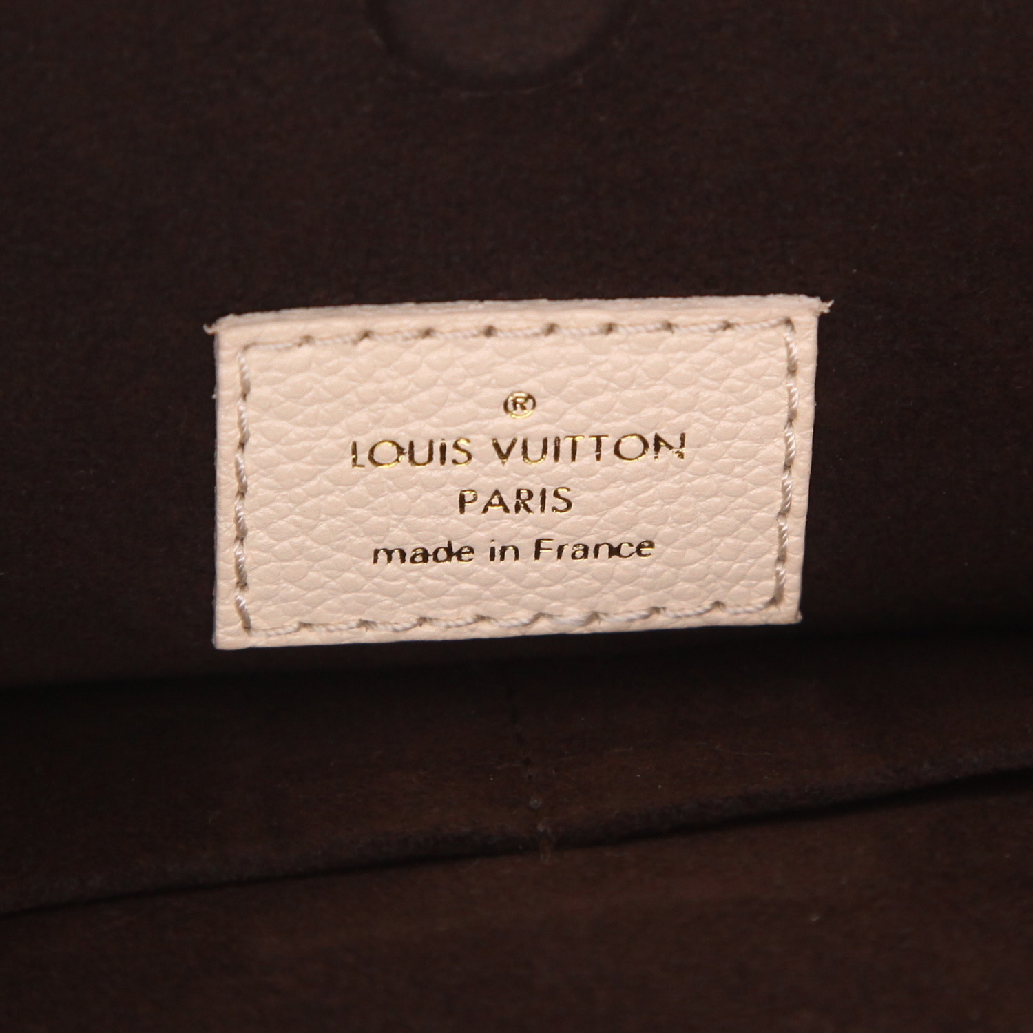 Borsa Louis Vuitton  Vendôme in tela Monogram marrone e pelle di vitello Clémence beige - Detail D2