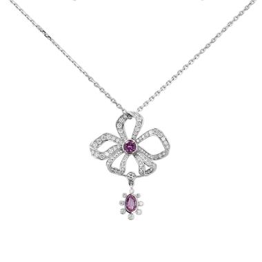 Collar «Marie-Antoinette» de Mellerio con zafiros rosas y diamantes