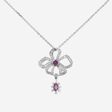 Collana Mellerio “Marie-Antoinette” con zaffiri rosa e diamanti
