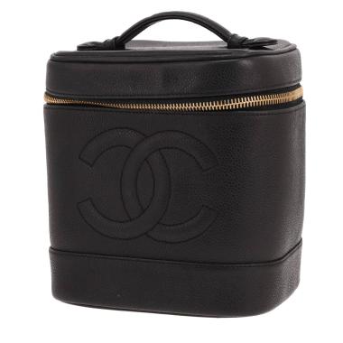 Vanity Chanel  Vanity en cuir grainé noir