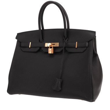 Borsa Hermès Birkin da 35 cm in pelle Togo Noir