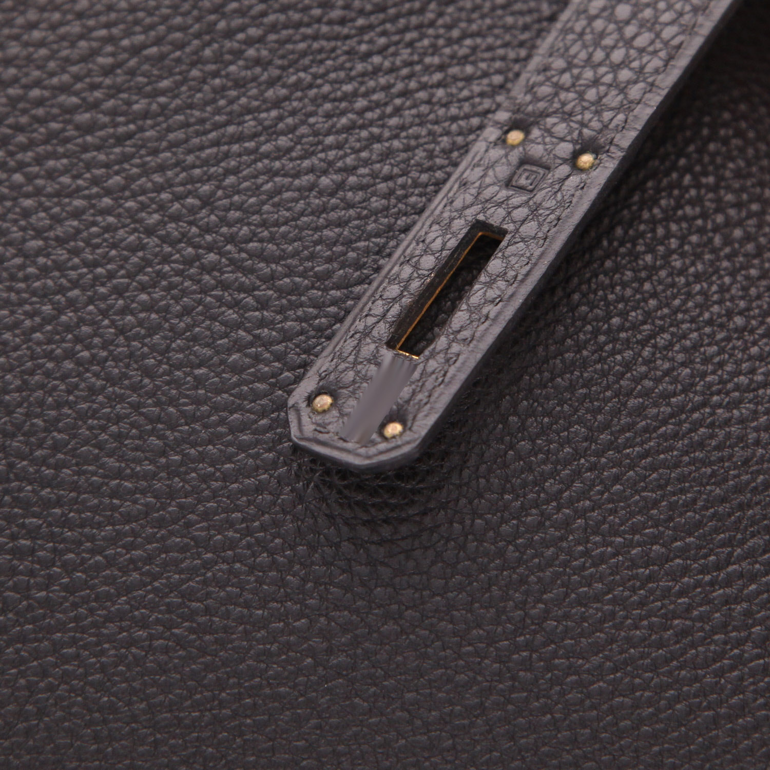 Bolso Hermès Kelly de 32 cm en piel Togo negra - Detail D4