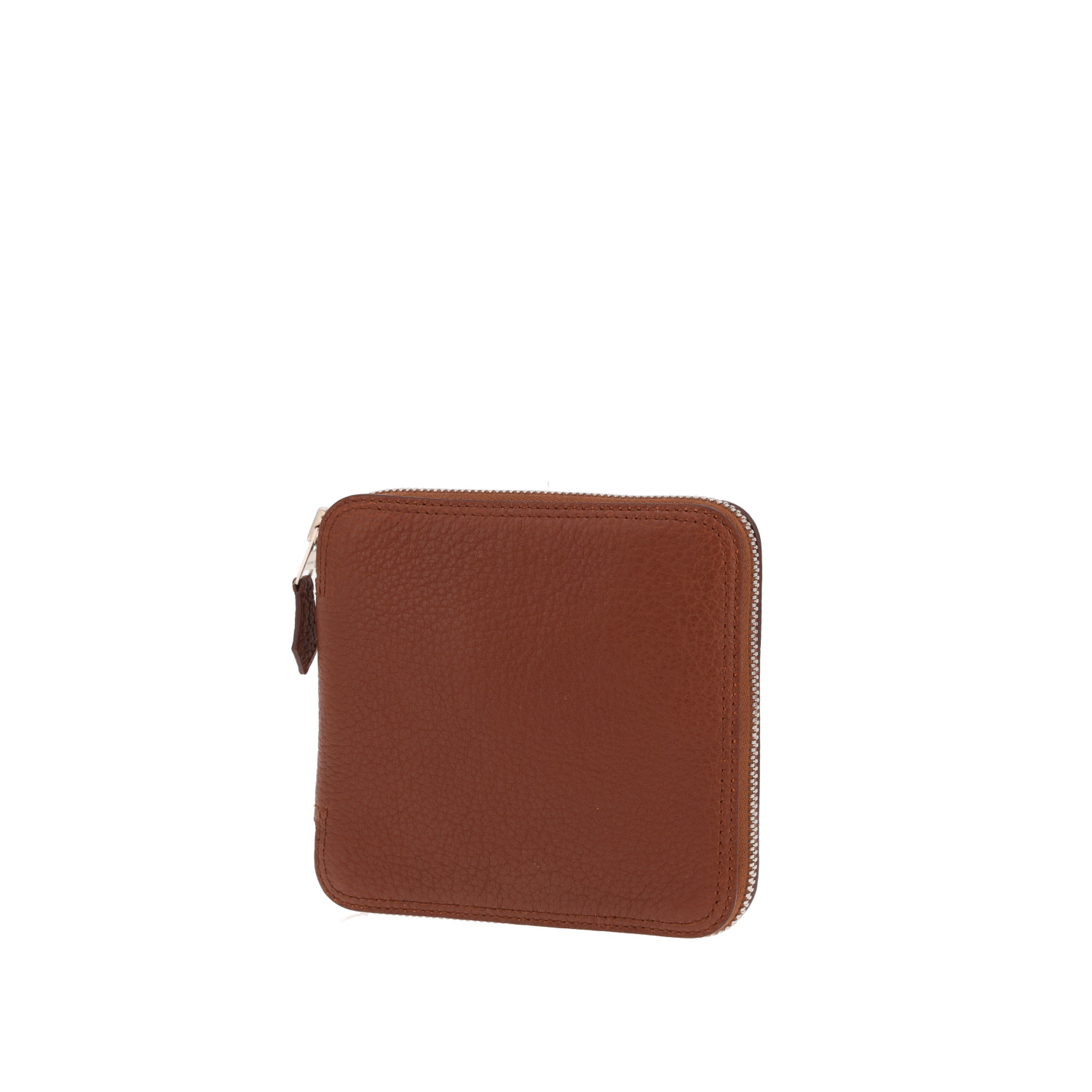 Bolso de mano Hermès Silky Pop - Shop Bag de sarga de seda naranja y piel marrón - Detail D4