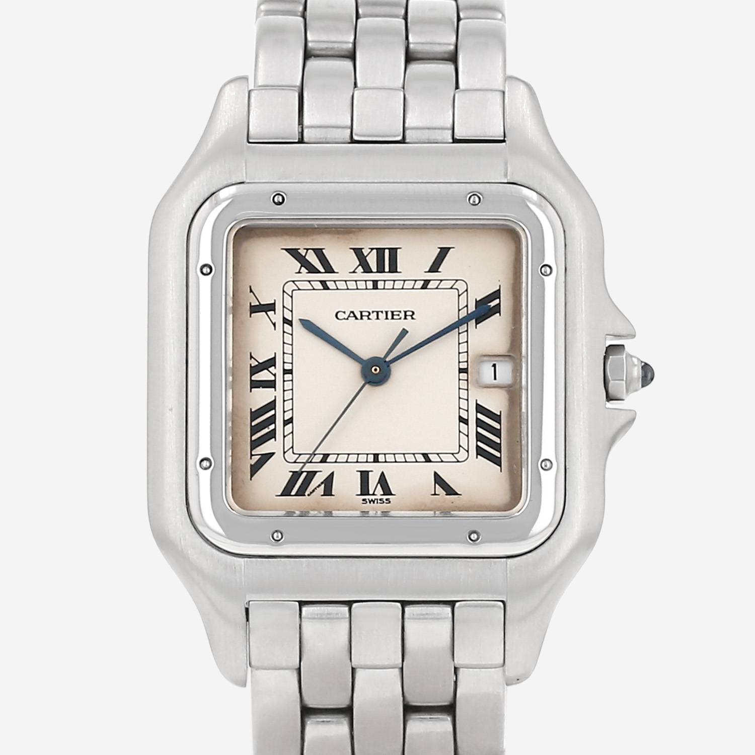 Large Cartier Panthère watch in steel, Ref: Cartier - 1300, circa 1990