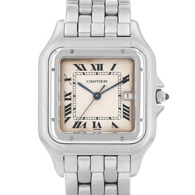 Reloj Cartier Panthère, modelo grande, de acero. Ref.: Cartier - 1300. Hacia 1990
