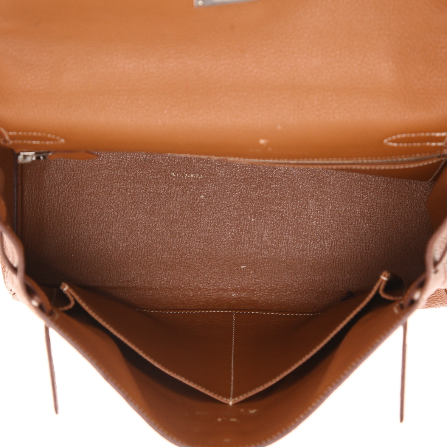 Bolso Hermès Kelly de 32 cm en piel Togo Gold - Detail D3