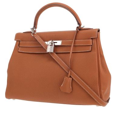 Hermès Kelly handbag, 32 cm, in Gold Togo leather