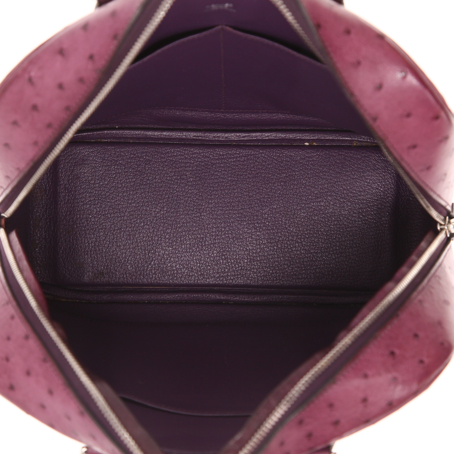 Sac à main Hermès  Plume en autruche violette - Detail D3