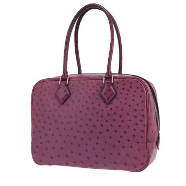 Hermès handbag  Purple ostrich feather