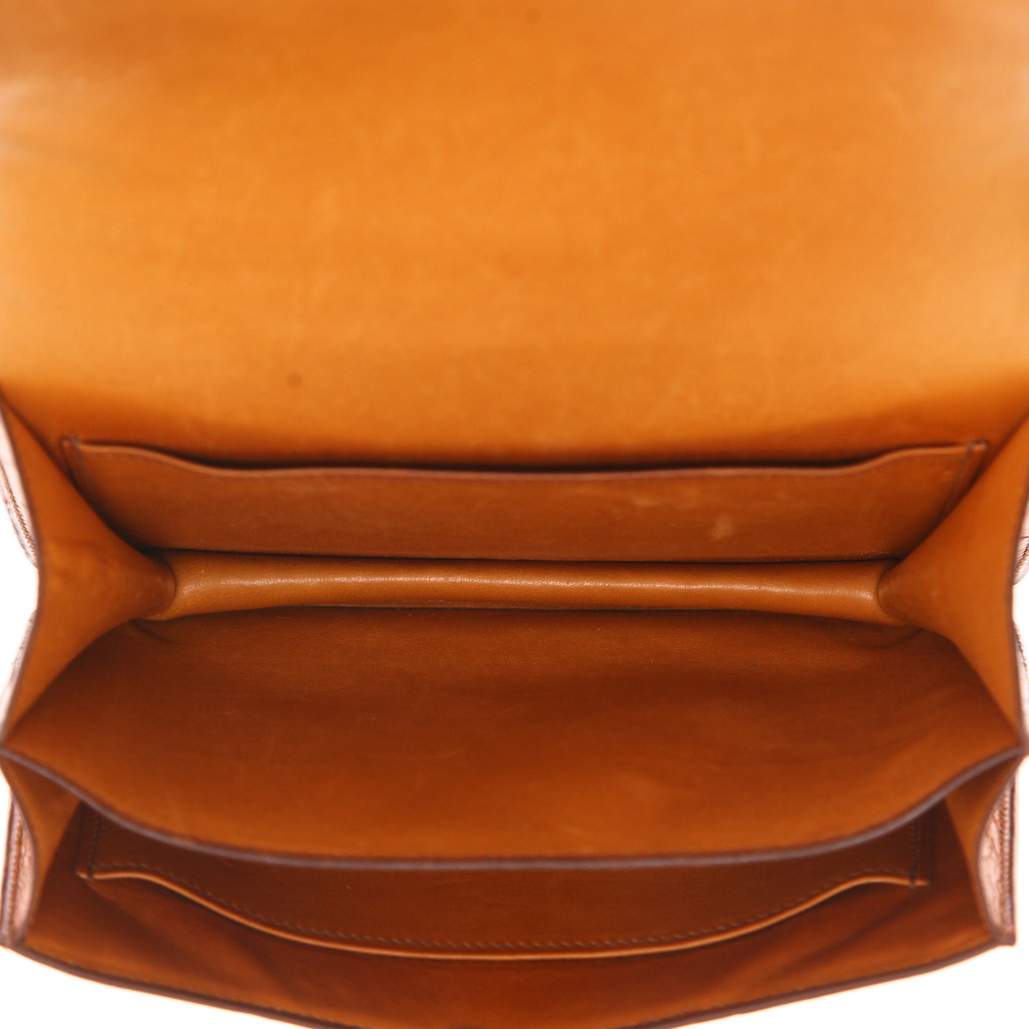 Hermès Constance handbag, 18 cm, in gold ostrich leather - Detail D3