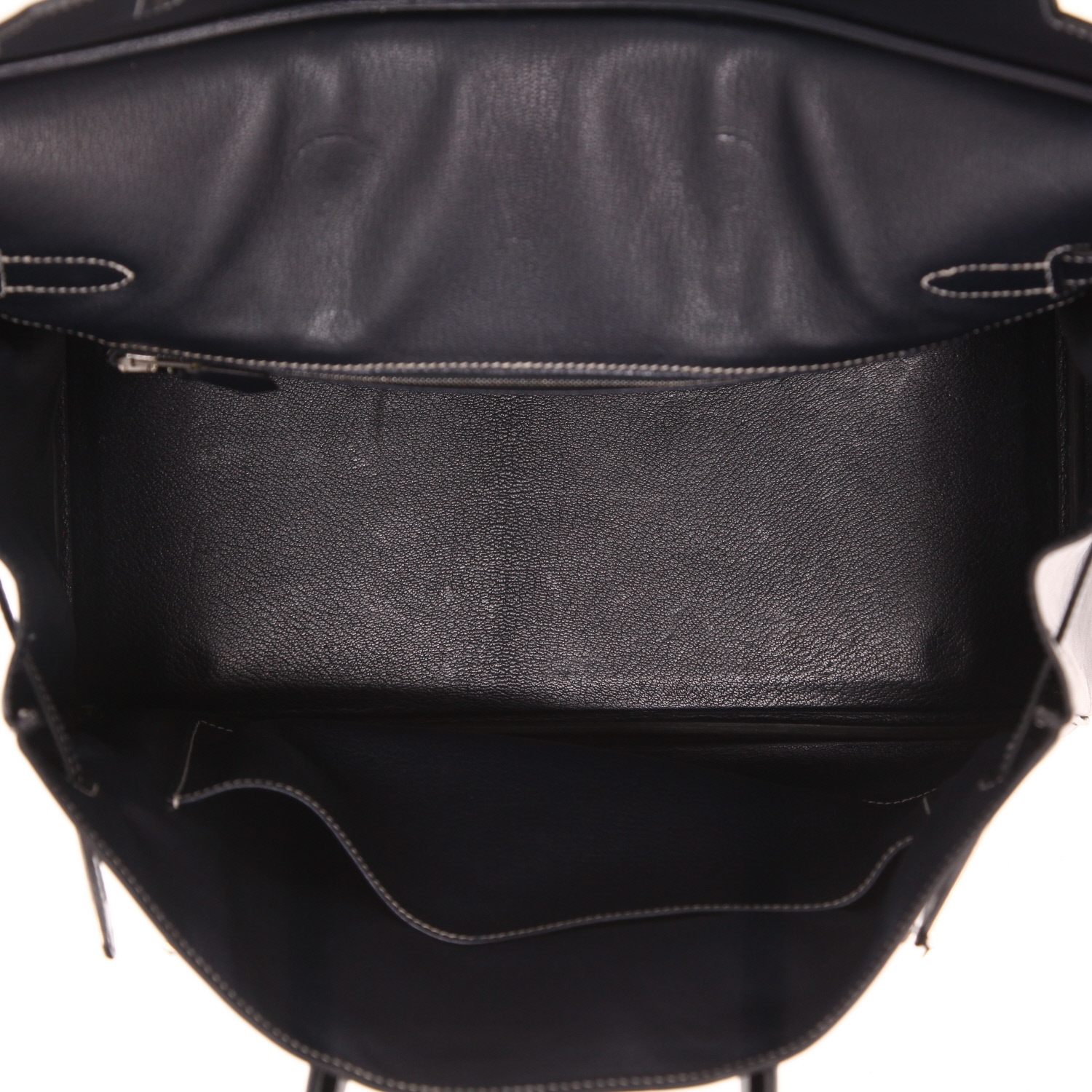 Borsa Hermès Birkin da 35 cm in pelle box Bleu Marine - Detail D3