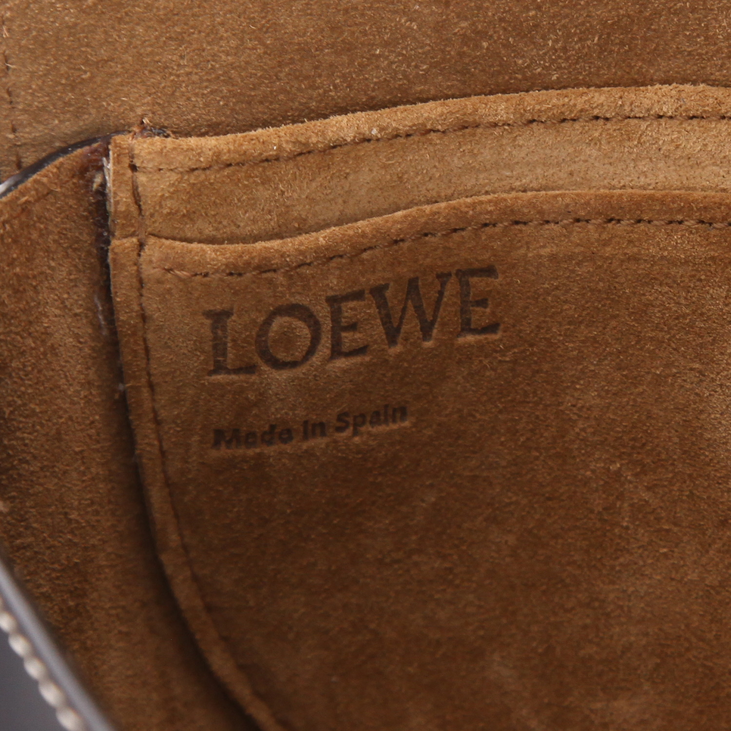 Sac bandoulière Loewe  Gate mini  en cuir bleu-marine - Detail D2