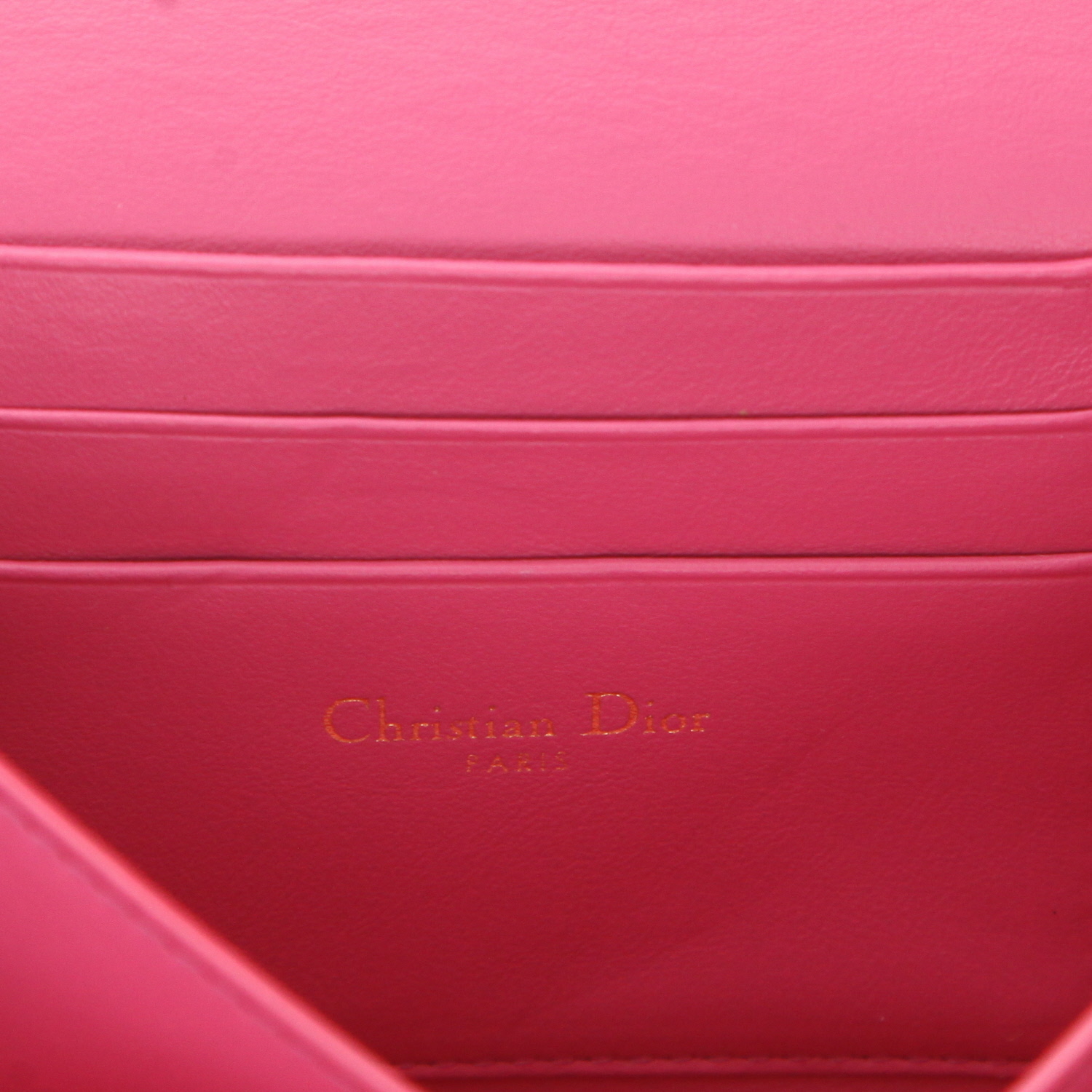 Dior Caro Mini shoulder bag in pink leather and pink pearl - Detail D2