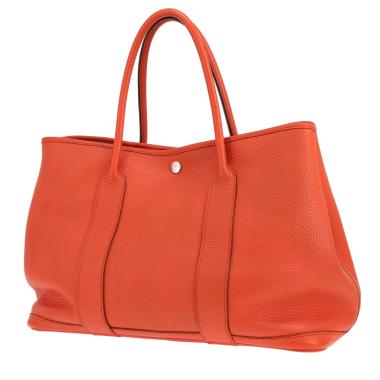 Borsa shopping Hermès “Garden Party” da 36 cm in pelle di vitello “Clémence” Orange