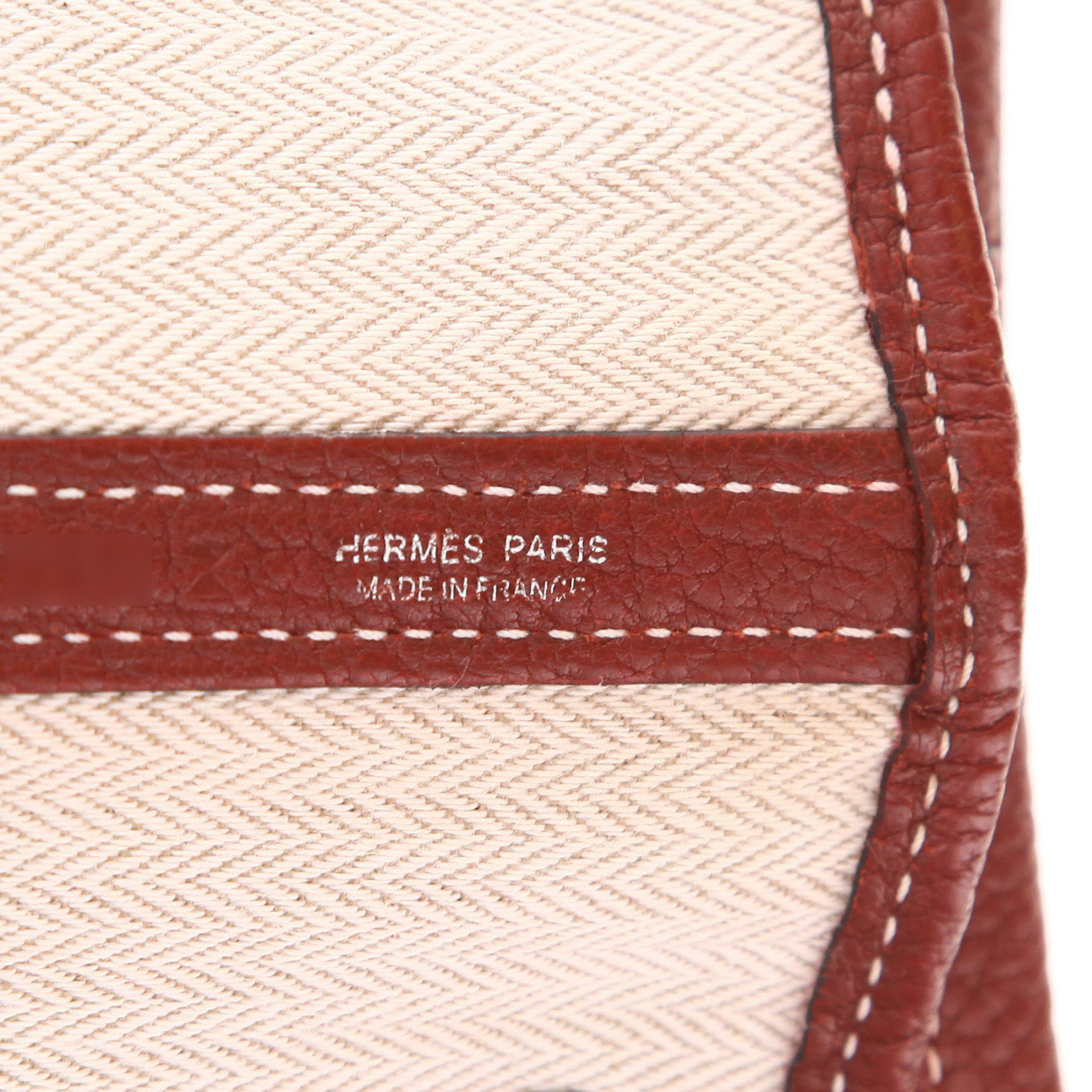 Borsa Hermès Garden Party da 36 cm in pelle Togo rossa H - Detail D2