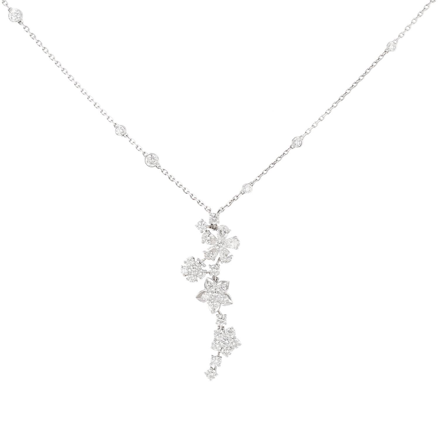 Collier Van Cleef & Arpels Folie des Prés en or blanc et diamants