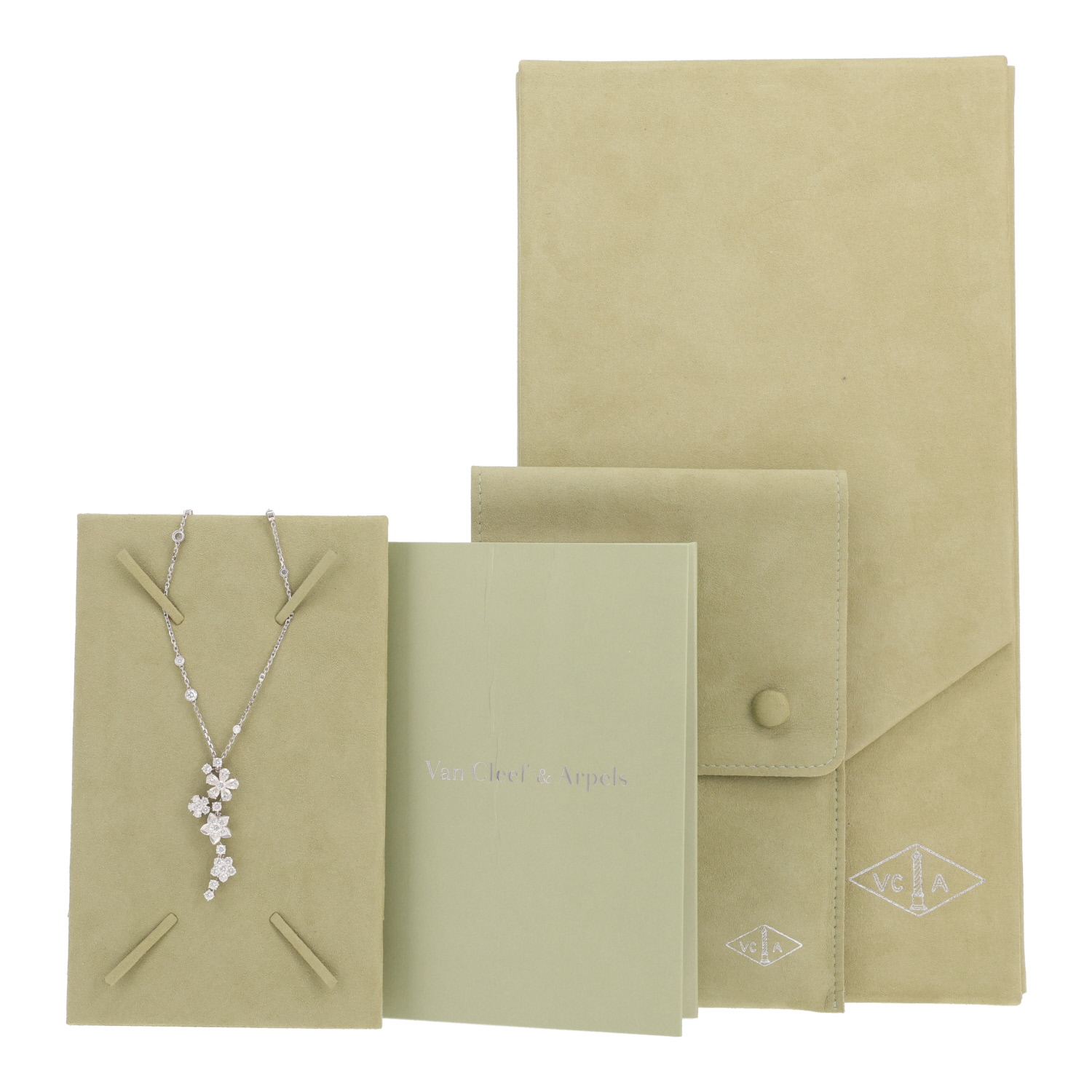 Van Cleef & Arpels ‘Folie des Prés’ necklace in white gold and diamonds - Detail D2